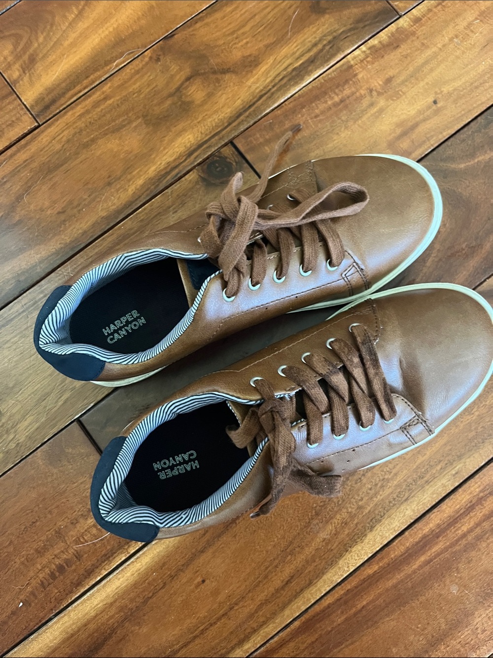 Harper Canyon Brown Low-Top Kids Sneakers
